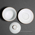 Heat Resistant White Porcelain and Painted Chinese Teaware